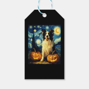 Etiqueta Para Presente Cachorro Collie Halloween Jack O Lanterna Pu