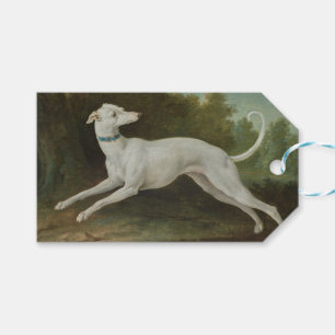 Etiqueta Para Presente Cachorro de Greyhound Branco (por Jean-Baptiste Ou