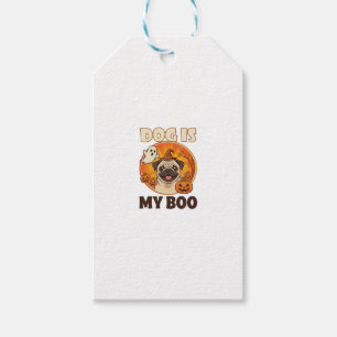 Etiqueta Para Presente Cachorro É Boo Pug Halloween Fantasma Abóbora