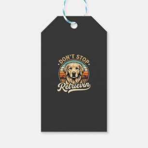 Etiqueta Para Presente Cachorro Golden Retriever Não Para de Recuperar