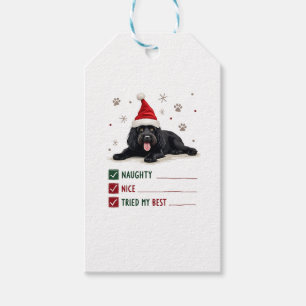 Etiqueta Para Presente Cachorro Newfoundland Fofo Natal Travesso Bonzinho