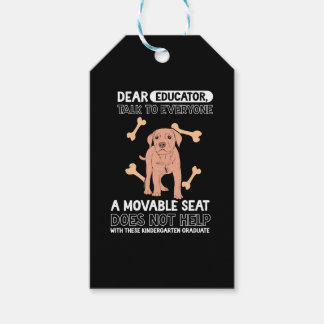 Etiqueta Para Presente Cachorro Primeiro Dia do Jardim de Infância