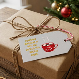 Etiqueta Para Presente Cachorro-Quente de Chocolate Quente & Alegria de F