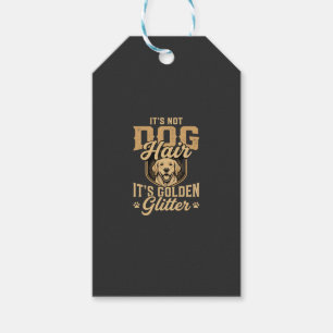 Etiqueta Para Presente Cachorro Retriever Dourado Engraçado Cabelo Brilho