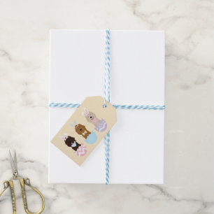 Etiqueta Para Presente Cachorros de Goldendoodle felz pascoa