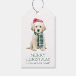 Etiqueta Para Presente Cachorros de Natal Adoráveis
