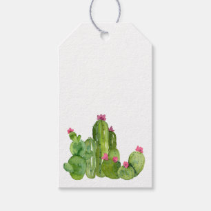 Etiqueta Para Presente Cactus Flower Art Southwest Desert Nome do Casal