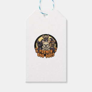 Etiqueta Para Presente Cães de Boo Franceses Design de Bulldog Francês de