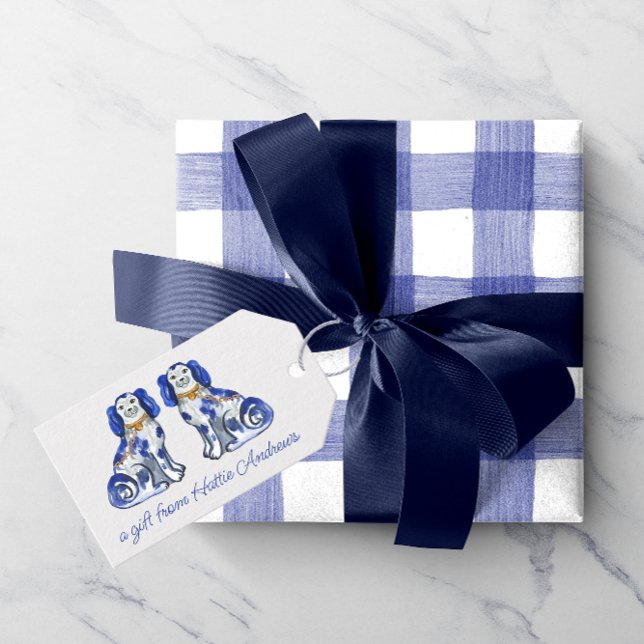 Etiqueta Para Presente Cães de Staffordshire (Criador carregado)