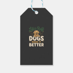 Etiqueta Para Presente Cães Engraçados Tornam Tudo Melhor