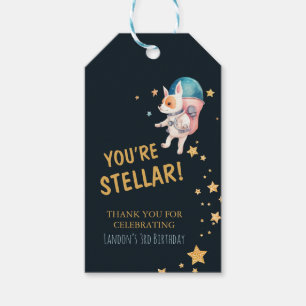Etiqueta Para Presente Cães Espaciais Boys Stellar Aniversário