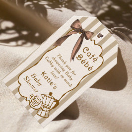 Etiqueta Para Presente Cafe Bebe French Coffee Shop Themed Baby Shower