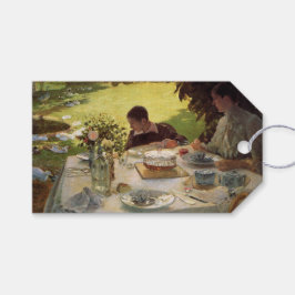 Etiqueta Para Presente Café da Manhã Formal no Jardim