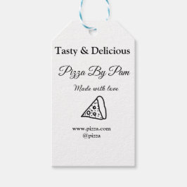 Etiqueta Para Presente Café de pizza desagradável feito com amor adicione