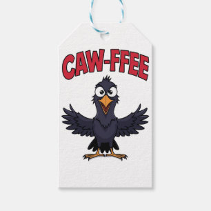 Etiqueta Para Presente Café Engraçado com CAW FFEE