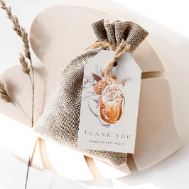 Etiqueta Para Presente Café Floral Boho Favor de Agradecimento Chá de Noi