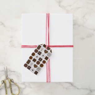 Etiqueta Para Presente Caixa de Chocolates Foodie Dia de os namorados doc