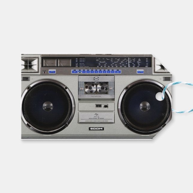 Etiqueta Para Presente Caixa de expansão do Ghetto Blaster (Frente (horizontal))