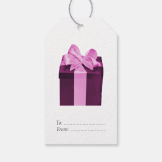 Etiqueta Para Presente Caixa de presente com arco do cetim