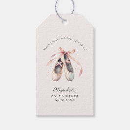 Etiqueta Para Presente Calçados Ballerina Arco Rosa Chá Dourado Baby Girl