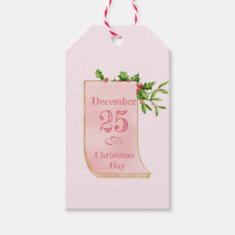 Etiqueta Para Presente Calendário Vintage e Etiqueta de Presente de Azevi