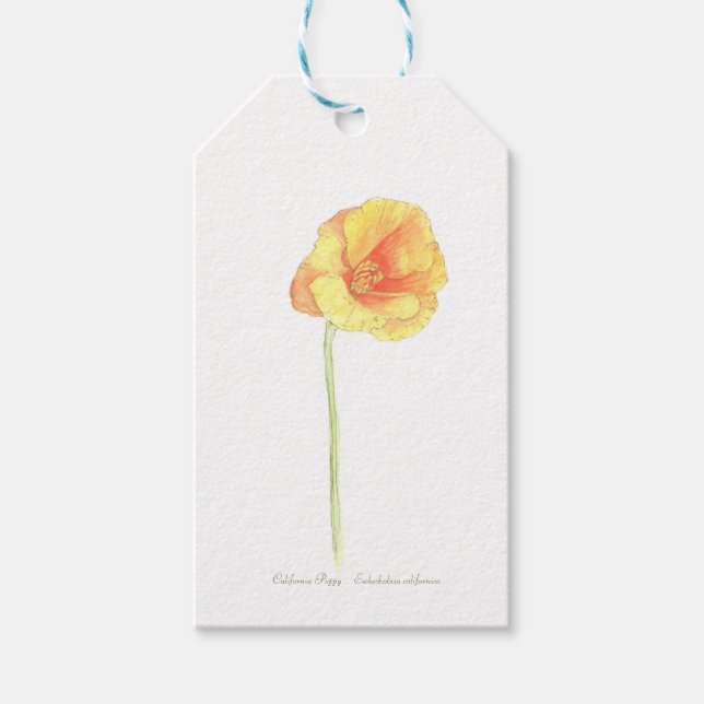 Etiqueta Para Presente California Poppy (Frente)