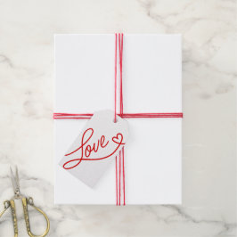 Etiqueta Para Presente Caligrafia com Dia de os namorados cardíaco