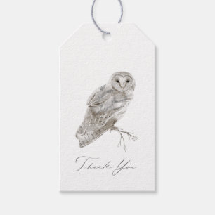 Etiqueta Para Presente Caligrafia de Aquarela Rustic Woodland Forest