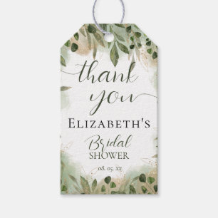 Etiqueta Para Presente Caligrafia Dourada Verde Verde Verde Obrigado