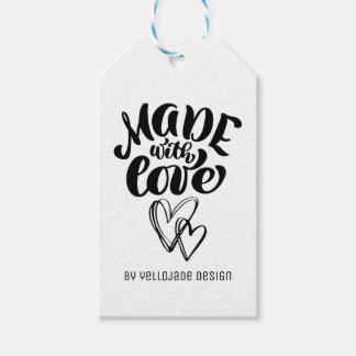 Etiqueta Para Presente Caligrafia Minimalista Personalizável Feita com Am