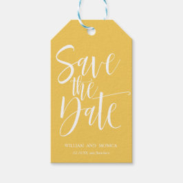 Etiqueta Para Presente Caligrafia | Mostarda moderna, salvar a data