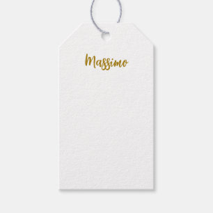 Etiqueta Para Presente Caligrafia Profissional Elegante Cor Dourada