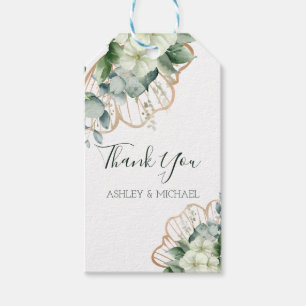 Etiqueta Para Presente Caligrafia Simples Verde Russo Casamento Floral
