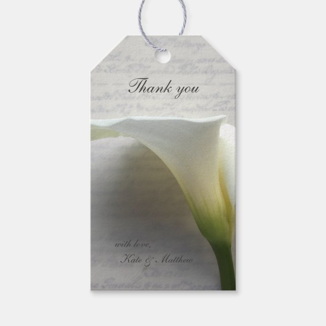 Etiqueta Para Presente Calla lily no antigo roteiro (Frente)