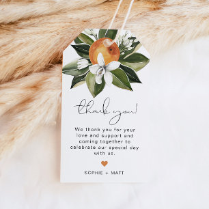 Etiqueta Para Presente CALLIOPE Watercolor Orange Blossoms Gift Tags