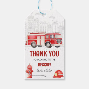 Etiqueta Para Presente Caminhão de bombeiros, Caminhão de bombeiros, Toqu