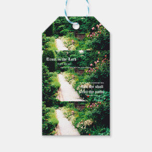 Etiqueta Para Presente Caminho do Jardim com Provérbios 3:5-6