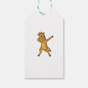 Etiqueta Para Presente Camisa com Desenho de Girafa a Dabbing com Estampa