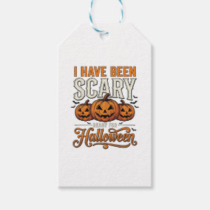 Etiqueta Para Presente Camisa de Abóbora Assustadora Vintage de Halloween