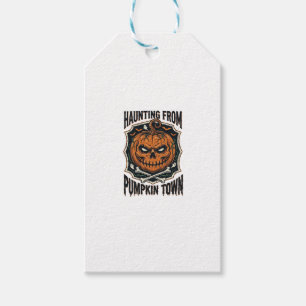 Etiqueta Para Presente Camisa de Abóbora de Halloween Vintage Jack O Lant