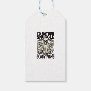 Etiqueta Para Presente Camisa de Abraço de Terror Filme Noturno de Caveir