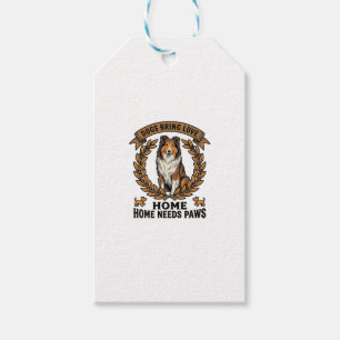 Etiqueta Para Presente Camisa de Amor de Cachorro Gravura Vintage Design