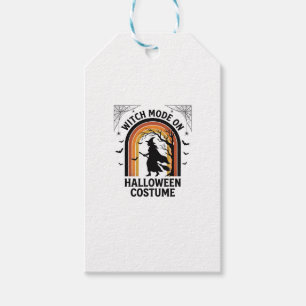 Etiqueta Para Presente Camisa de Bruxa de Halloween Fantasia Divertida Gr