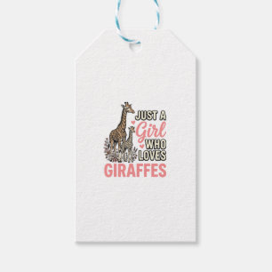 Etiqueta Para Presente Camisa de Desenho de Girafa Vintage para Meninas A