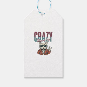 Etiqueta Para Presente Camisa de desenho de gravura vintage Crazy Rappa C