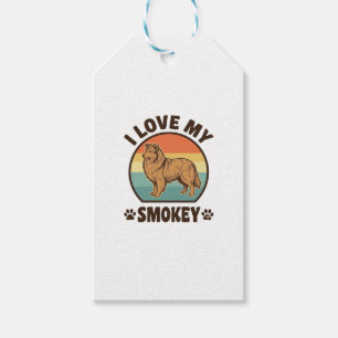 Etiqueta Para Presente Camisa de design vintage de pôr do sol com cachorr