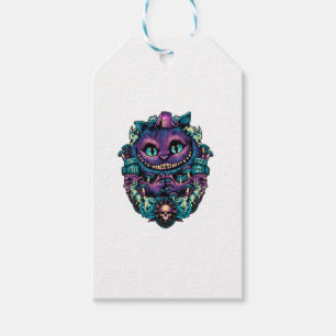 Etiqueta Para Presente Camisa de gato de Cheshire Alice no País das Marav