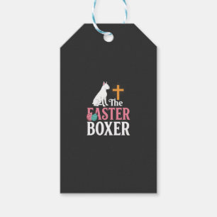 Etiqueta Para Presente Camisa de Gravura Vintage de Cachorro Boxer de Pás