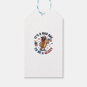 Etiqueta Para Presente Camisa de Gravura Vintage de Cachorro-Quente Patri