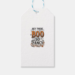 Etiqueta Para Presente Camisa de Halloween Boo Gravura Vintage Assustador